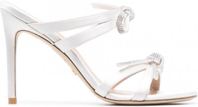 Stuart Weitzman Sandalen met strikdetail Wit