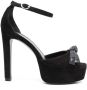 Stuart Weitzman Discoplatform sandalen met strikdetail Zwart - Thumbnail 1