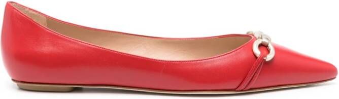 Stuart Weitzman Emilia leren ballerina's Rood