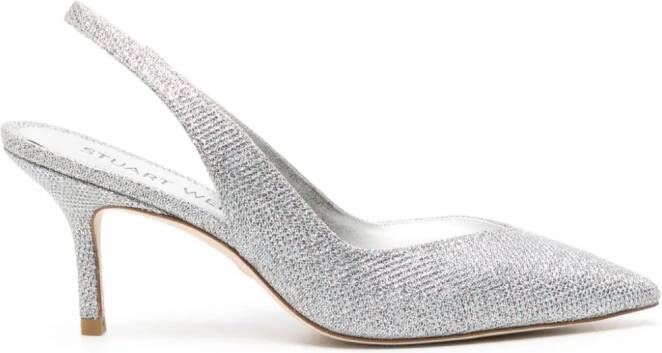 Stuart Weitzman Eva slingback pumps Zilver