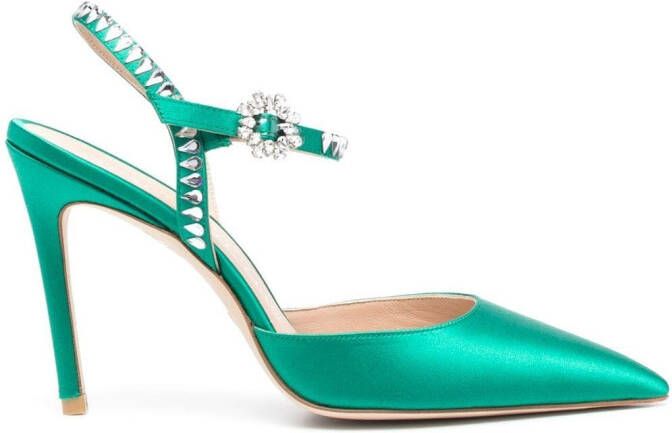 Stuart Weitzman Gemcut pumps met enkelband Groen