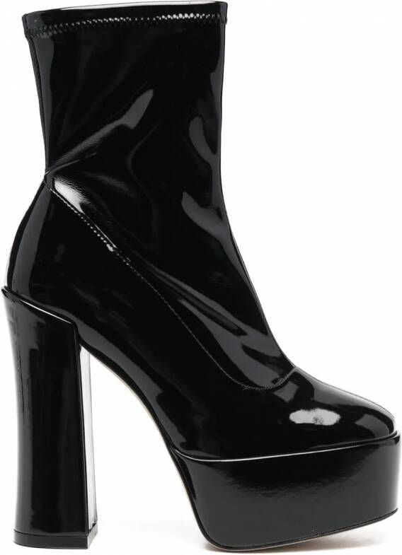 Stuart Weitzman Glanzende laarzen Zwart