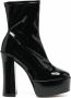 Stuart Weitzman Glanzende laarzen Zwart - Thumbnail 1