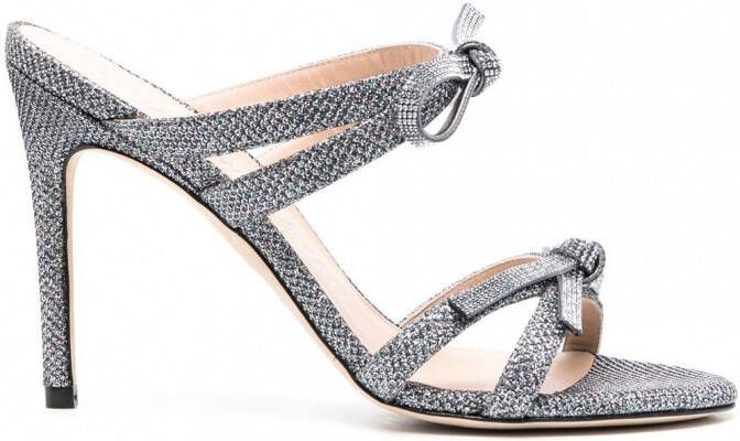 Stuart Weitzman Sandalen met glitter Zilver