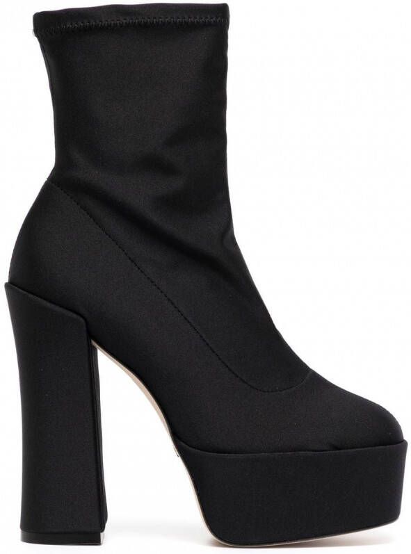 Stuart Weitzman Laarzen met plateauzool Zwart
