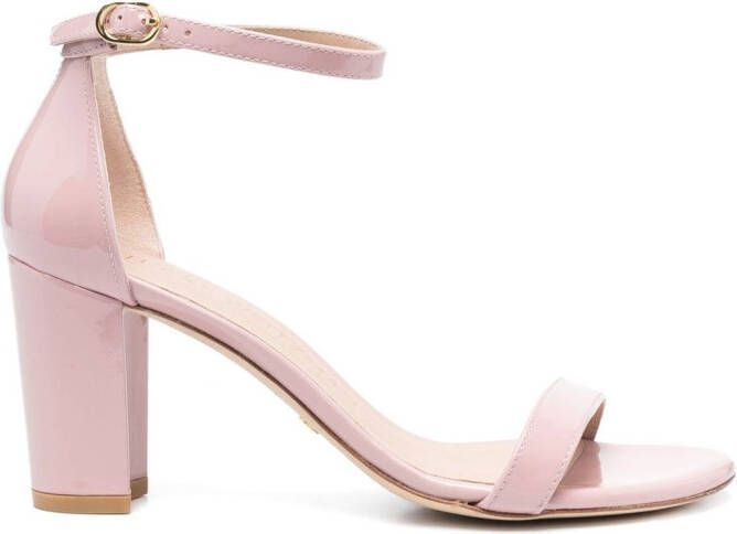 Stuart Weitzman Lakleren sandalen Roze