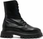 Stuart Weitzman Leren veterlaarzen Zwart - Thumbnail 1