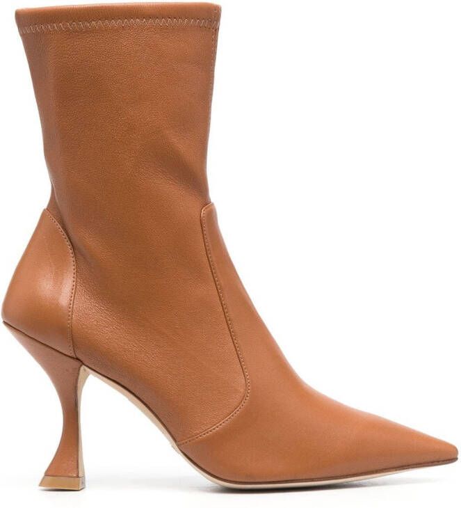 Stuart Weitzman Leren laarzen Bruin