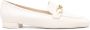 Stuart Weitzman Leren loafers met logoplakkaat Beige - Thumbnail 1