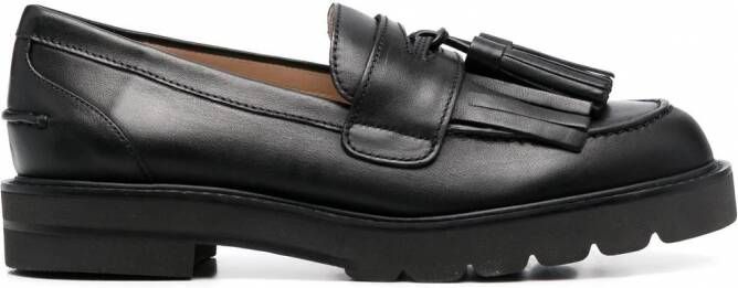 Stuart Weitzman Leren loafers Zwart