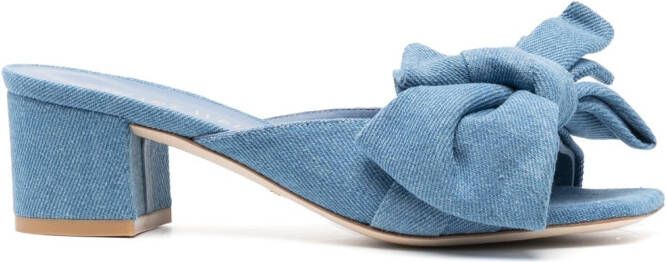 Stuart Weitzman Leren muiltjes Blauw