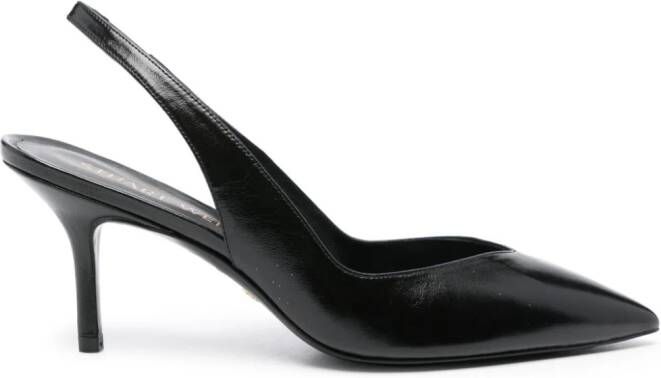 Stuart Weitzman Leren slingback pumps Zwart