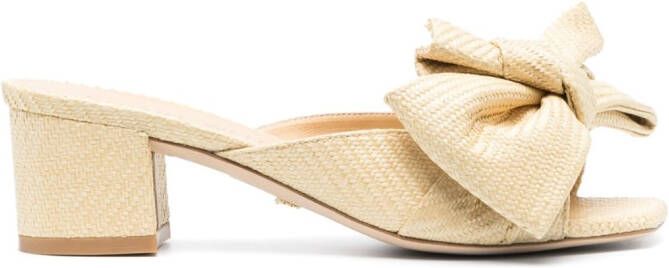 Stuart Weitzman LOVEKNOT slippers Beige