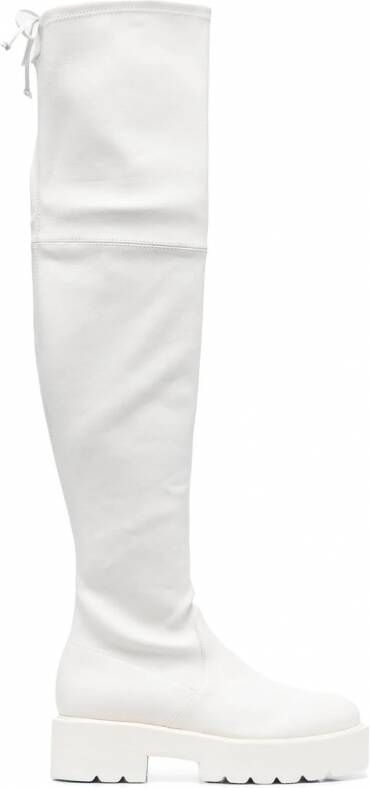 Stuart Weitzman Lowland overknee laarzen Wit