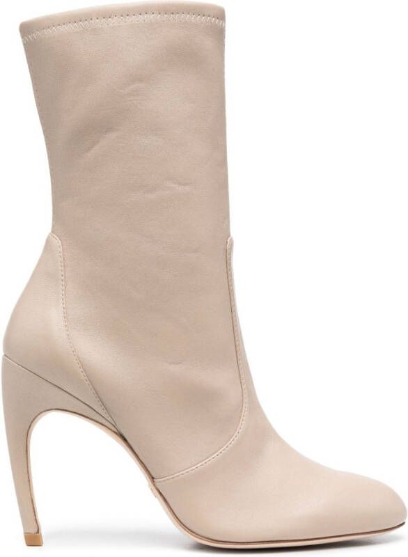 Stuart Weitzman Luxecurve stretch laarzen Beige