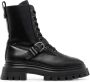 Stuart Weitzman Maverick Bedford Moto leren laarzen Zwart - Thumbnail 1