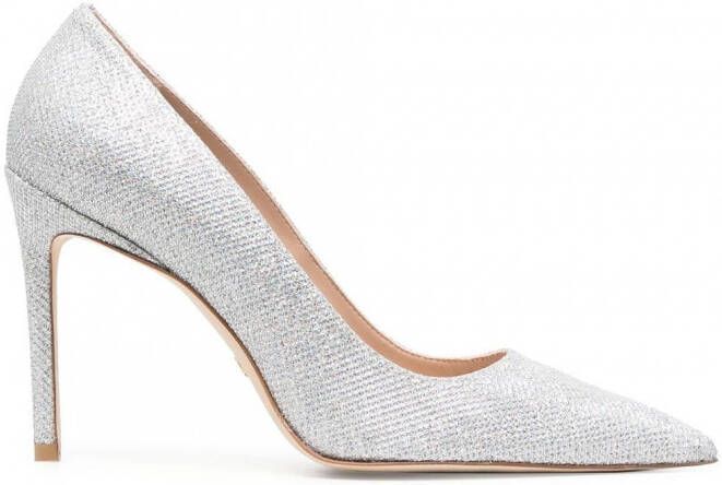 Stuart Weitzman Pumps met metallic-effect Grijs