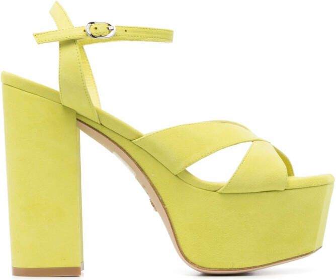 Stuart Weitzman Miami sandalen met plateauzool Groen