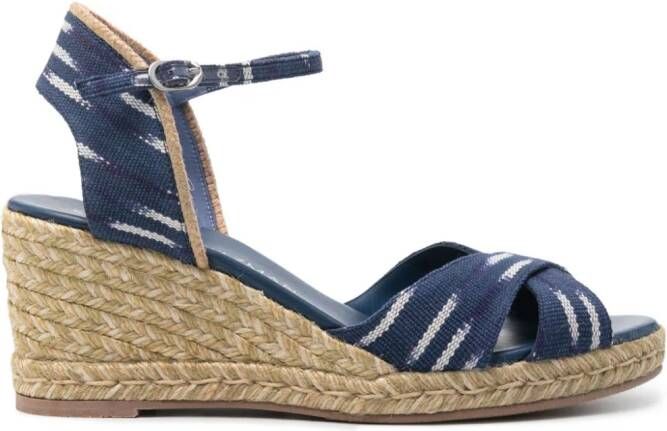 Stuart Weitzman Mirela II 80 mm espadrilles Blauw