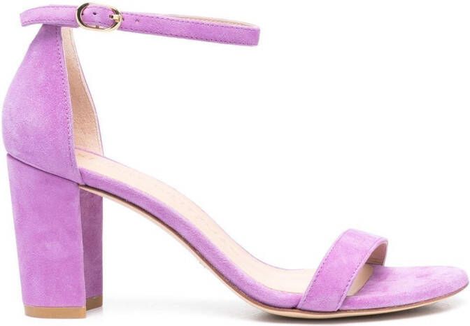 Stuart Weitzman Nearly Nude suède sandalen Paars
