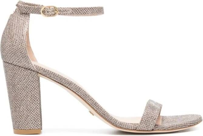 Stuart Weitzman NearlyNude 90 mm sandalen Goud