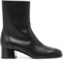 Stuart Weitzman Leren enkellaarzen Zwart - Thumbnail 1