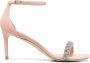 Stuart Weitzman Nudistcurve sandalen met gevlochten bandje Beige - Thumbnail 1
