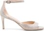 Stuart Weitzman Nudistcurve sandalen met blokhak Beige - Thumbnail 1