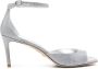 Stuart Weitzman Nudistcurve 85 mm sandalen Zilver - Thumbnail 1