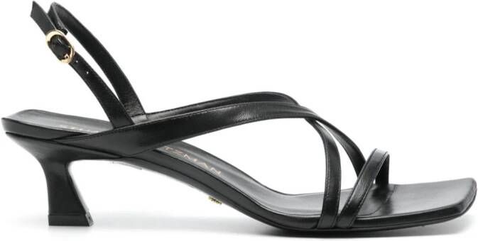 Stuart Weitzman Oasis 50mm leather sandals Zwart