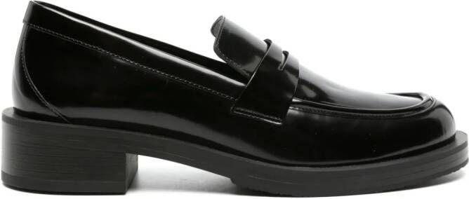 Stuart Weitzman Palmer Bold leren loafers Zwart