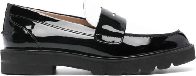 Stuart Weitzman Palmer leren loafers Zwart