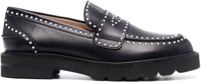 Stuart Weitzman Parker loafers verfraaid met parels Zwart