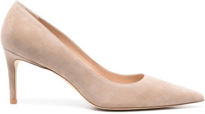 Stuart Weitzman Pumps met puntige neus Beige