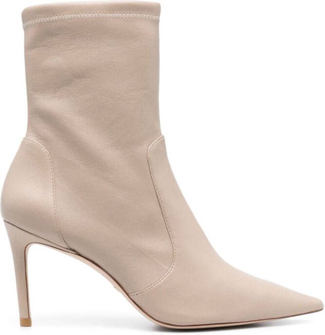 Stuart Weitzman Laarzen met puntige neus Beige