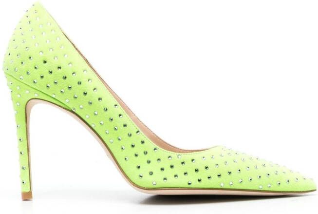 Stuart Weitzman Pumps verfraaid met kristal Groen