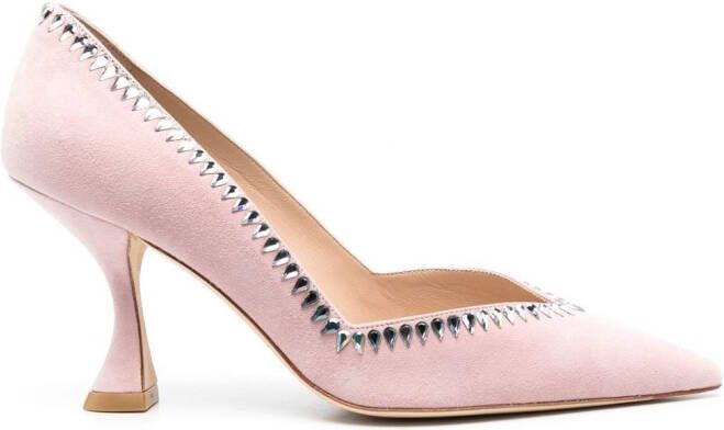 Stuart Weitzman Pumps verfraaid met kristallen Roze