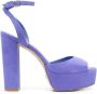 Stuart Weitzman Ryder II 125mm suede platform sandals Blauw - Thumbnail 1