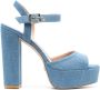 Stuart Weitzman Sandalen met blokhak Blauw - Thumbnail 1