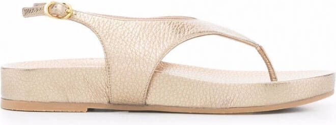 Stuart Weitzman Sandalen met open neus Goud