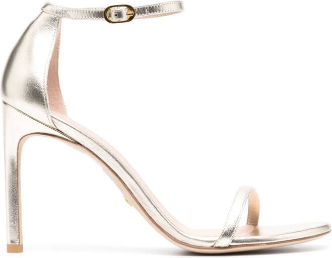 Stuart Weitzman Sandalen met open neus Goud