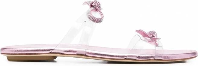 Stuart Weitzman Sandalen met strik Wit