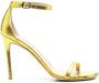 Stuart Weitzman Sandalen van slangenleer Geel - Thumbnail 1