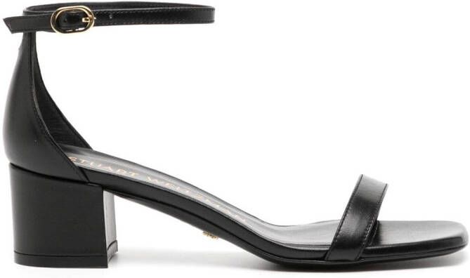 Stuart Weitzman SimpleCurve sandalen met glitter Zwart