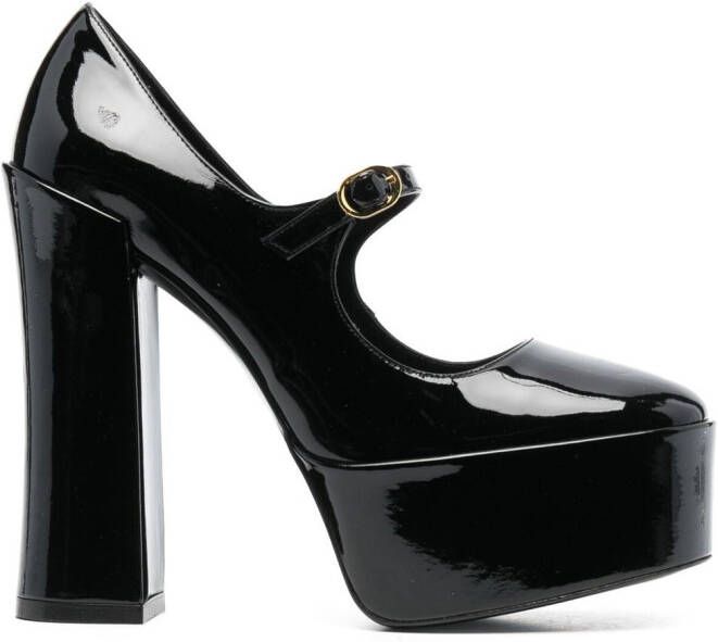 Stuart Weitzman Skyhigh 145 pumps met plateauzool Zwart