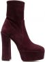 Stuart Weitzman Skyhigh 145mm laarzen met plateauzool Rood - Thumbnail 1