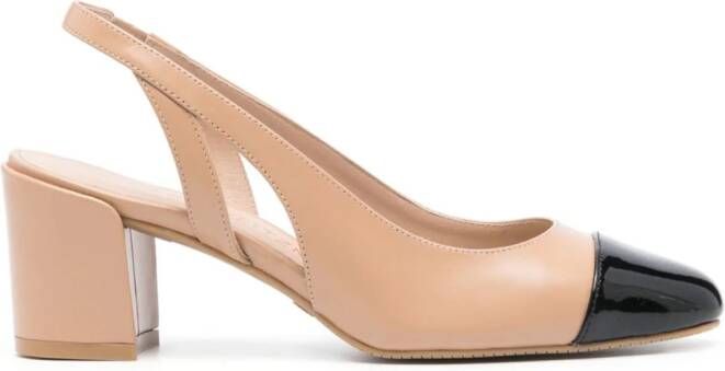 Stuart Weitzman Sleek slingback pumps Beige