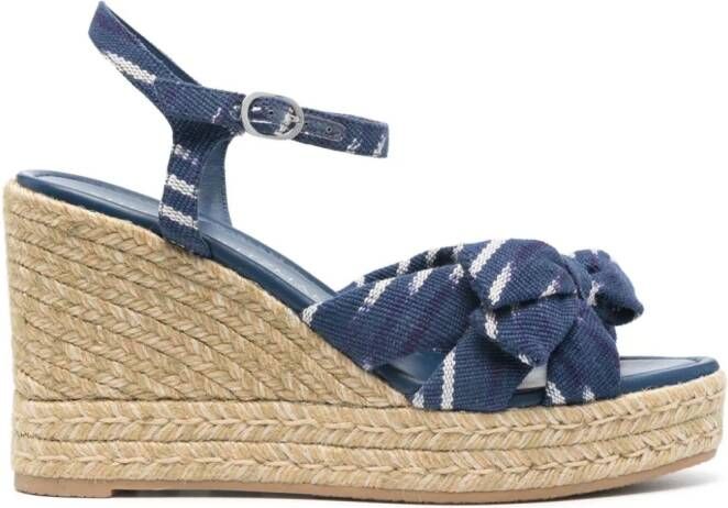 Stuart Weitzman Sofia 80mm wedge espadrilles Blauw