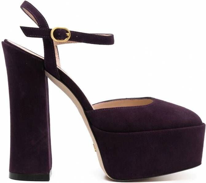 Stuart Weitzman Pumps met plateauzool Paars