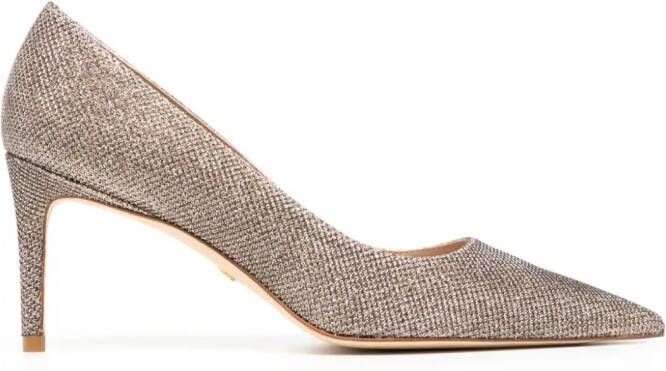 Stuart Weitzman Stuart 50mm pumps met glitter Goud